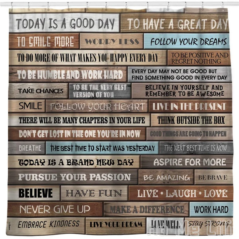 

Sunlit Motivational Happiness Quotes For Courage Awesome Rustic Wood Cabin Shower Curtain By Ho Me Lili Bathroom Decor