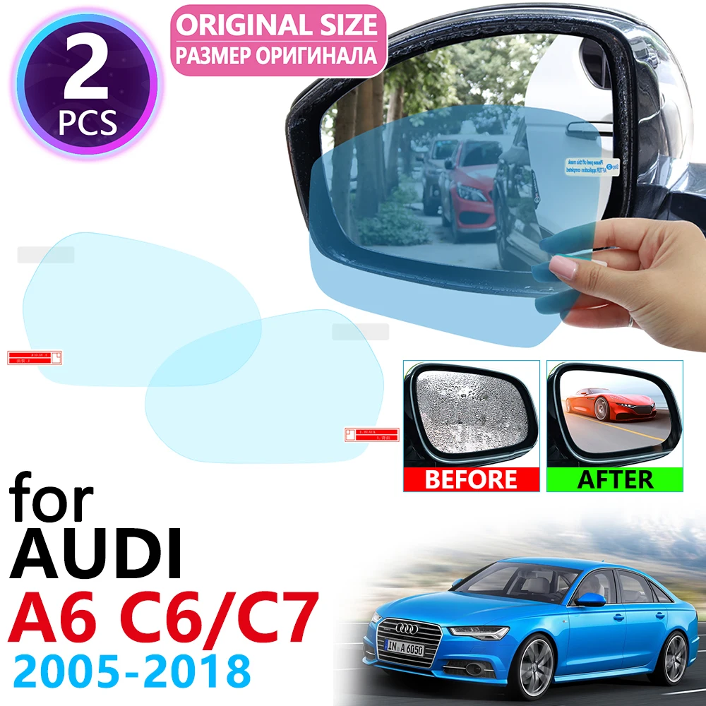 Для Audi A6 C6 C7 4F 4G Sline 2005 ~ 2019 полное покрытие зеркало заднего вида непромокаемая
