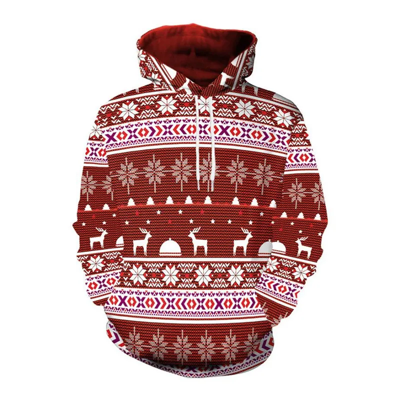 

Men Women Ugly Christmas Sweater Unisex Funny Patterns Print Autumn Winter Hoodies Sweatshirts Couple Pullover Xmas Jumpers Tops