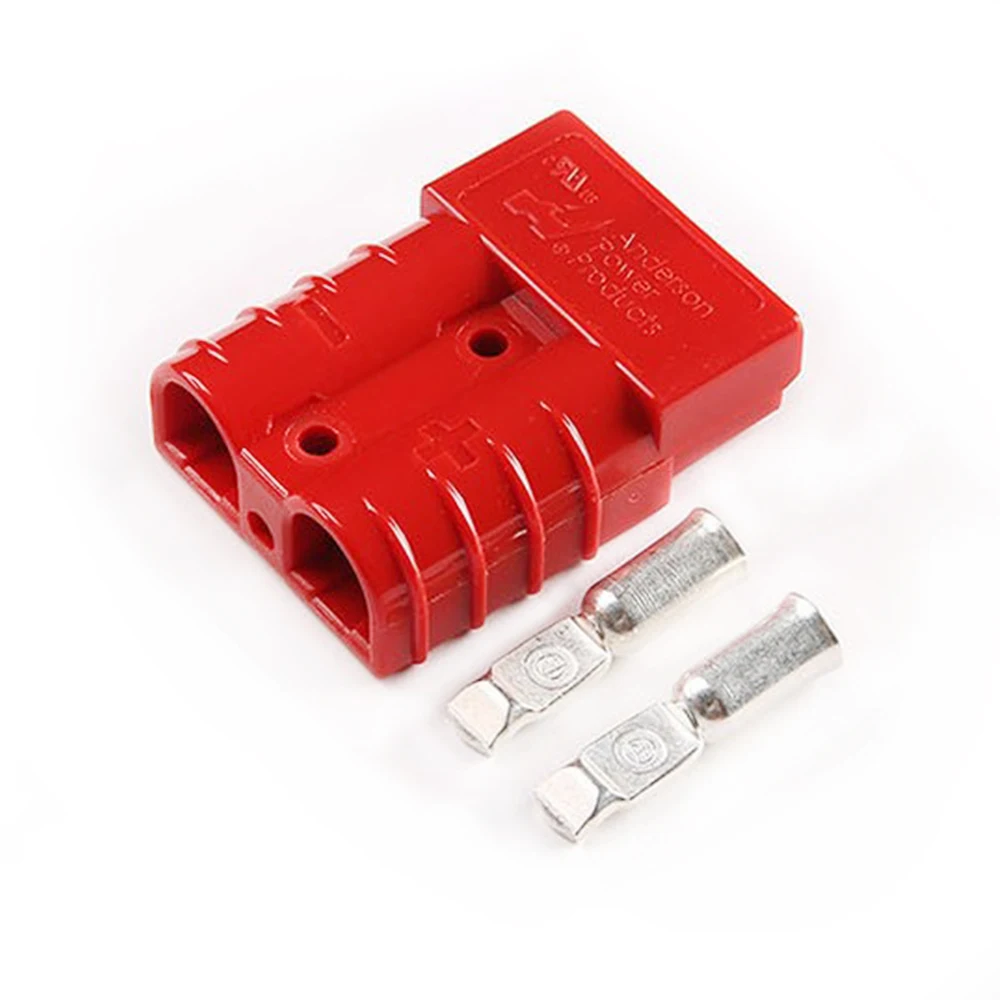 

2PCS 50A 600V Charge Plug Quick Connector Kit Battery Trailer Electrical Power Cables Connectors Rubber Boot Caps