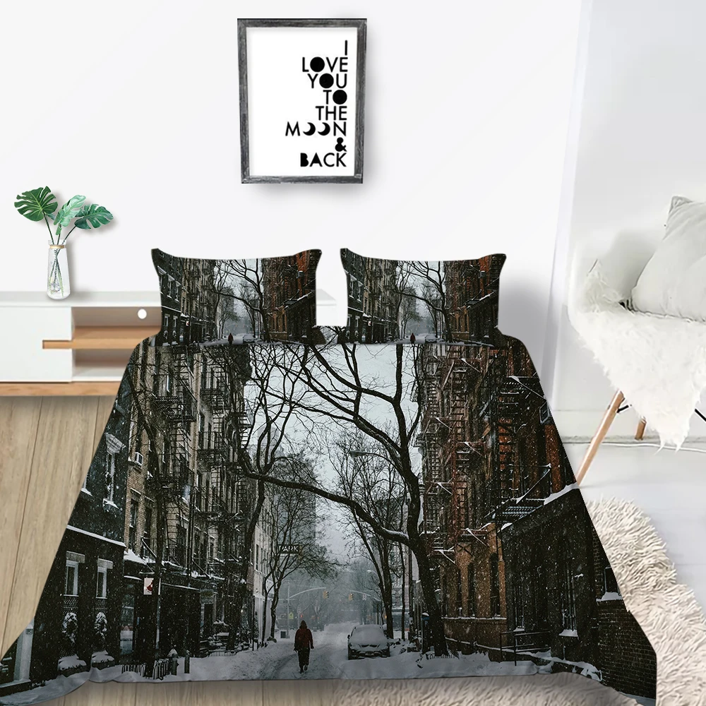 Комплект постельного белья с изображением пейзажа Европейский Красивый