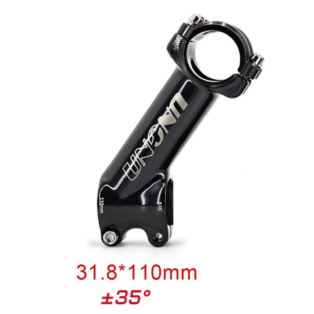 

110mm Bicycle Handle Bar 31.8mm Handlebar Aluminum Alloy Cycling Glossy Black Sporting Goods