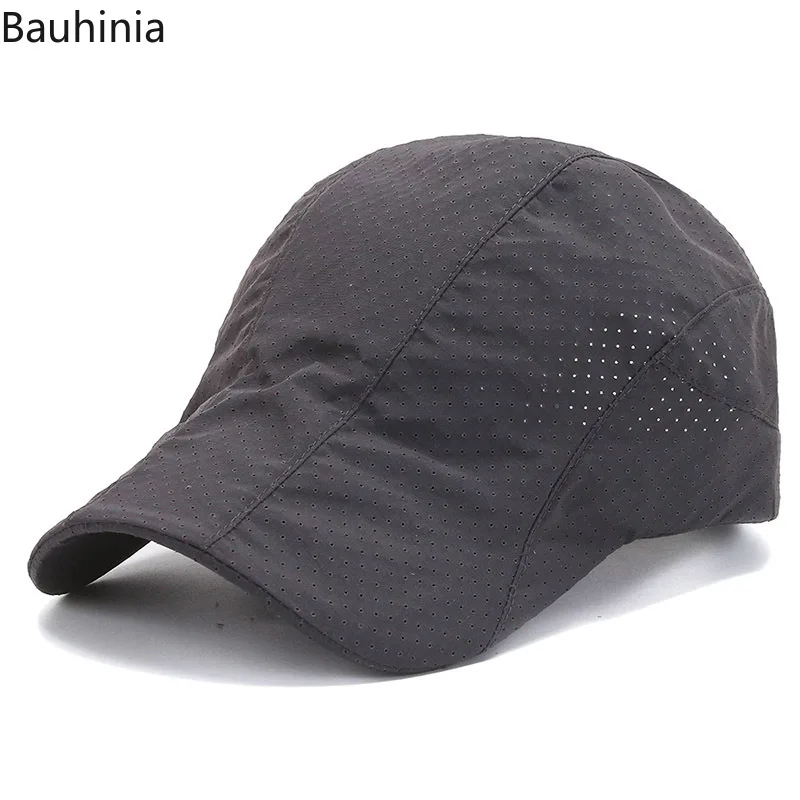 

Summer Mesh Breathable Men Women Beret Hat Casual Breathable Flat Cap Adjustable Newsboy Style Caps