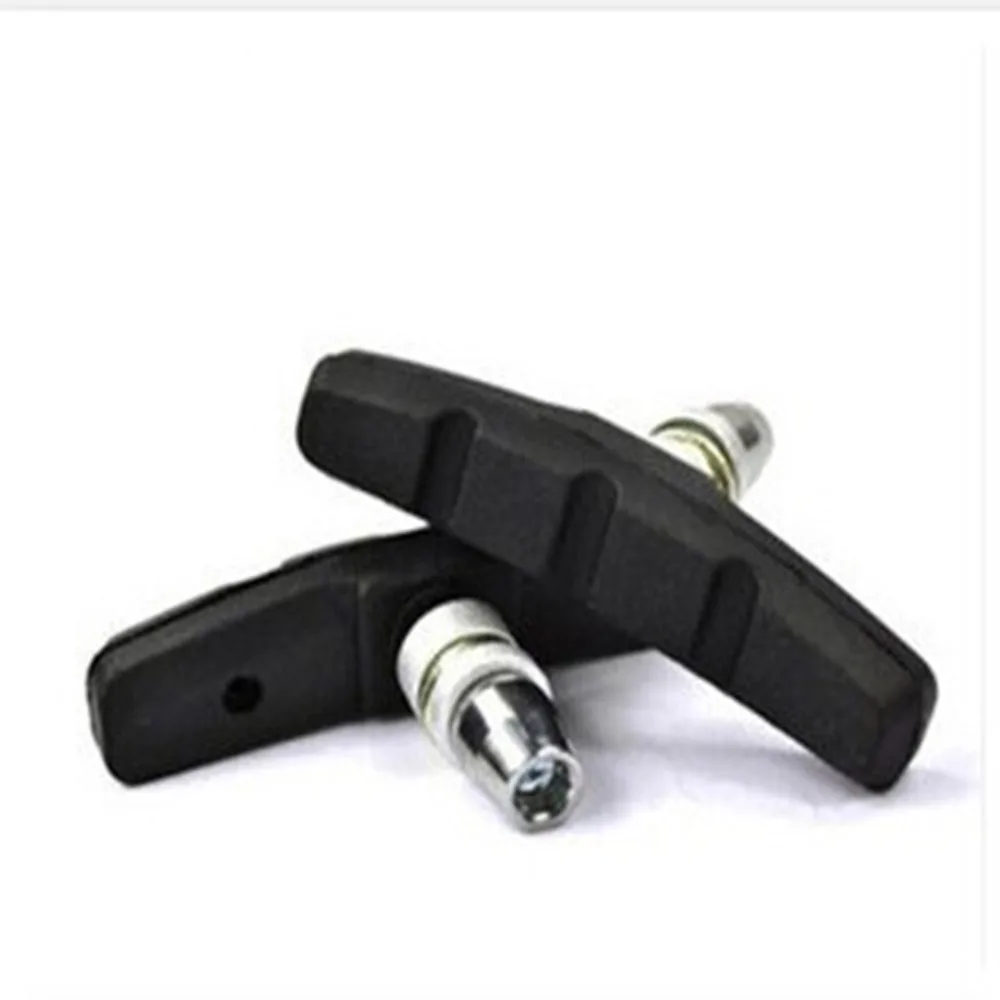 Durable Bicycle Cycling Bike V Brake Holder Pads Shoes Blocks Black rubber Durable pad for long-lasting performance