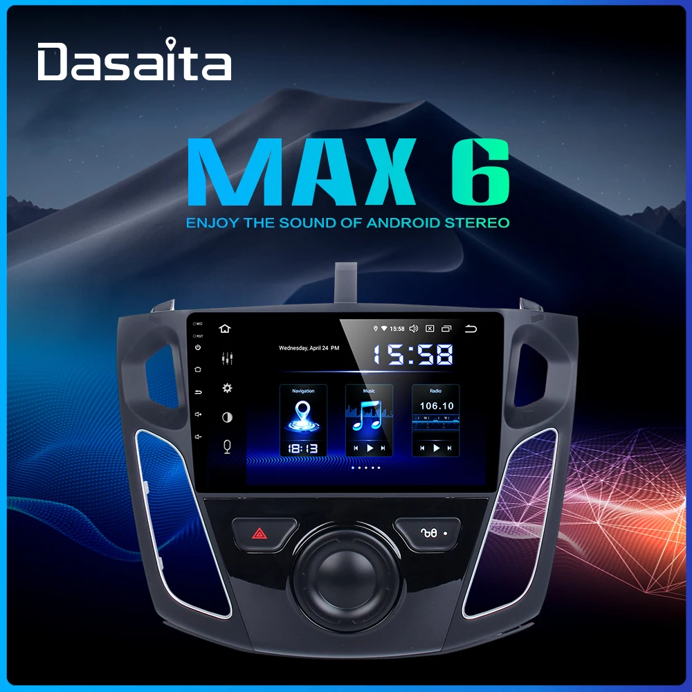 Автомобильная магнитола Dasaita сенсорный экран 9 дюймов IPS 1 din Android 0 для Ford Focus 2012 2013