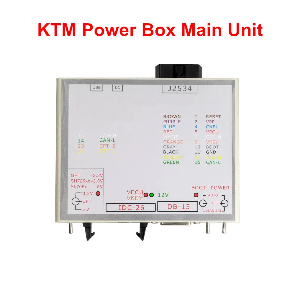 Main Unit Новейший KTM блок питания для KTM JTAG работает для KTM ECU для J2534 устройство коробка KTM вспышка - Цвет: Main Unit