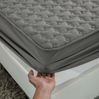 100 cotton thicken quilted mattress cover anti bacterial king size customized bed pad protector cover not included pillowcase