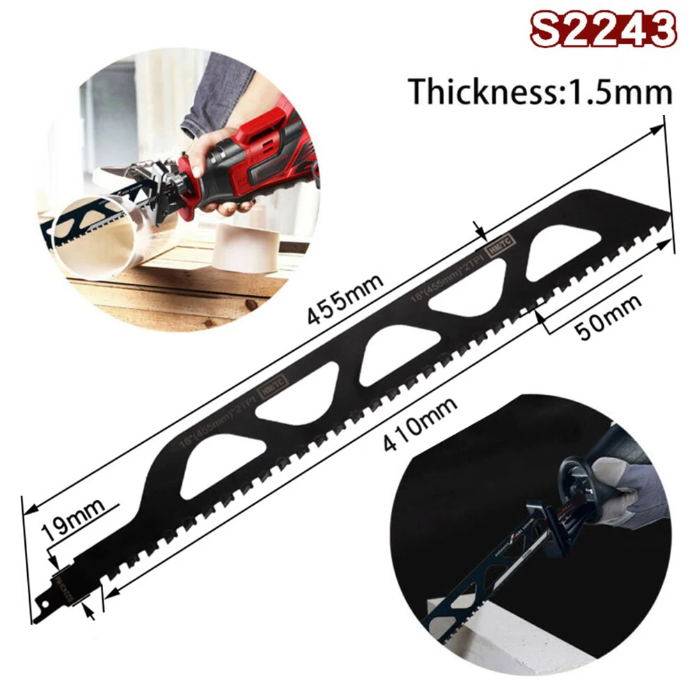 

3PCS Saw blade Carbide Tip Reciprocating Saw Blade Cutter Useful Durable