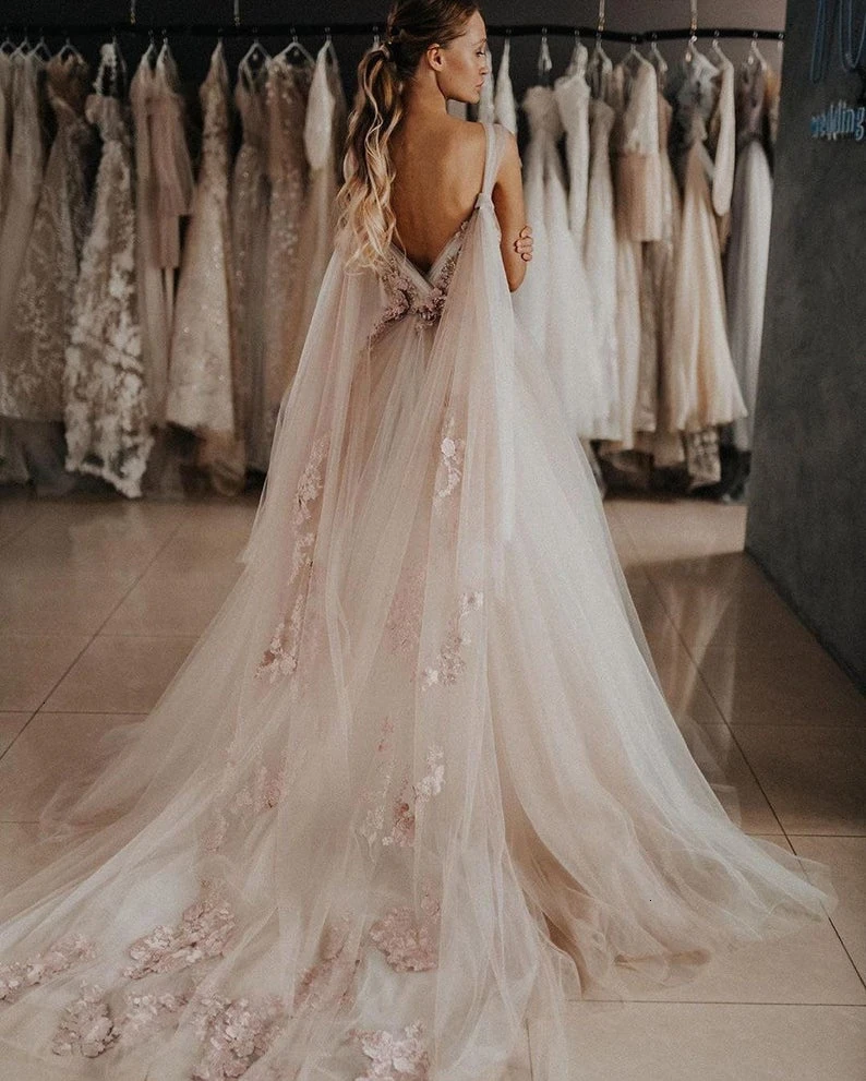 Vivian's Bridal/милое розовое свадебное платье с цветочным принтом 2019 сексуальное