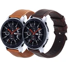 Ремешок для Galaxy Watch 46 ммActive 2 40 мм 44 мм, ремешок 20 мм 22 мм, кожаный браслет для samsung Gear S3 Frontierclassic