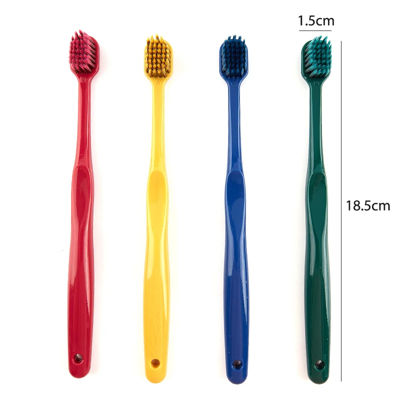 

Plastic Japanese Super Fine Soft Hair Wide Head Adult Tooth Guard Big Head Toothbrush Family Set