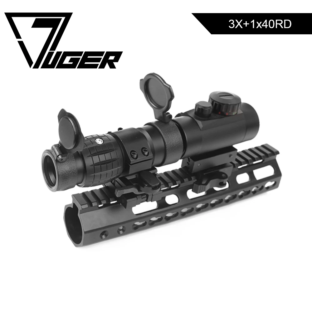 LUGER 3X компактный Коллиматорный прицел 1x40 Красная Зеленая точка тактический с 20 мм