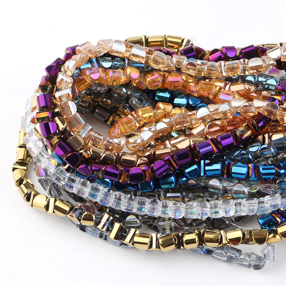 4/6/8mm Crystal Glass Plated Beads With Flat Bottom China Jewelry Beading Wholesale In Bluk Crafts Material Necklace Accessories | Всё для