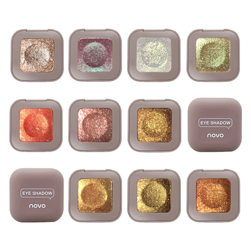 

NOVO Glitter Eyeshadow Palette Shine Polarize Eyeshadow Sparkling Duochrome Pigment Cosmetics Shimmer Makeup Eyeshadow cosmetic