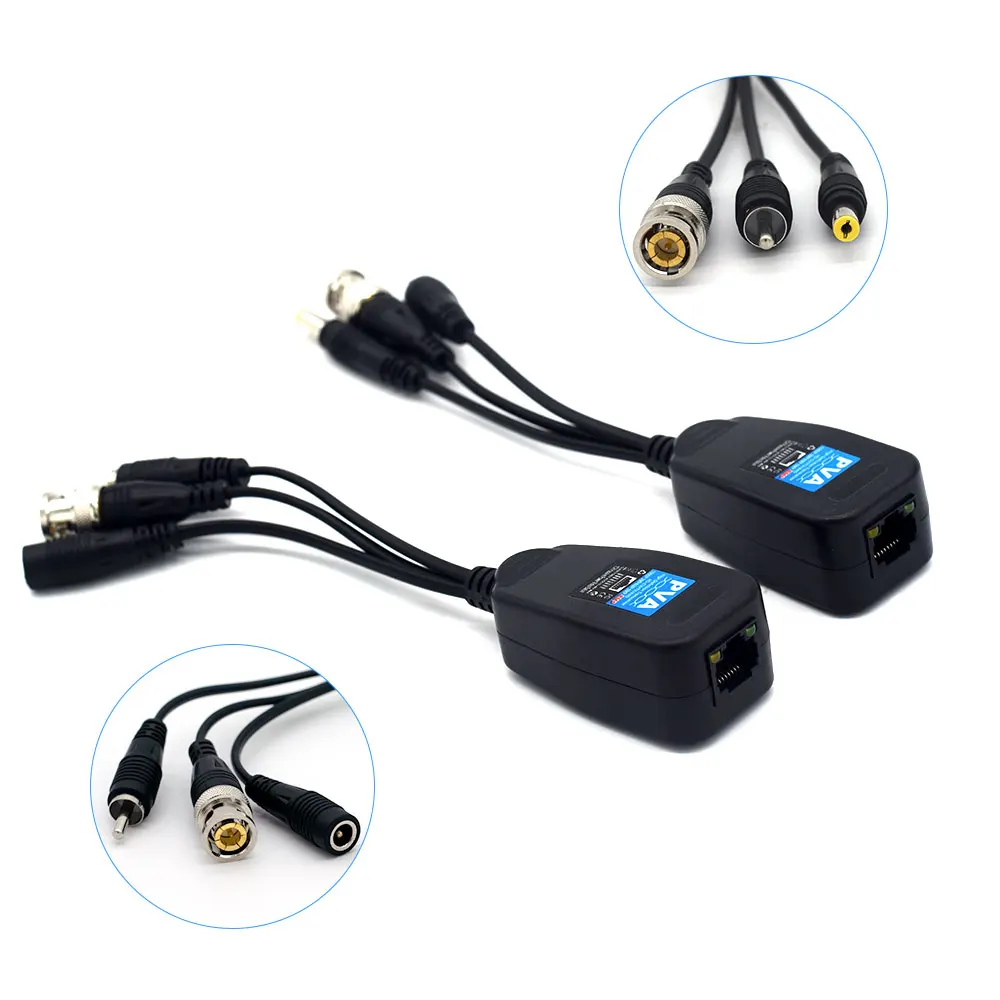 5 пара/лот 8MP видео Balun Пассивный RJ45 трансивер CCTV источник питания постоянного