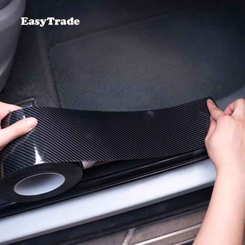 

For Lincoln Navigator Accessories 2020 Carbon Fiber Car Rubber Door Sill Sticker Protector Goods Car Accessories 3 Meters