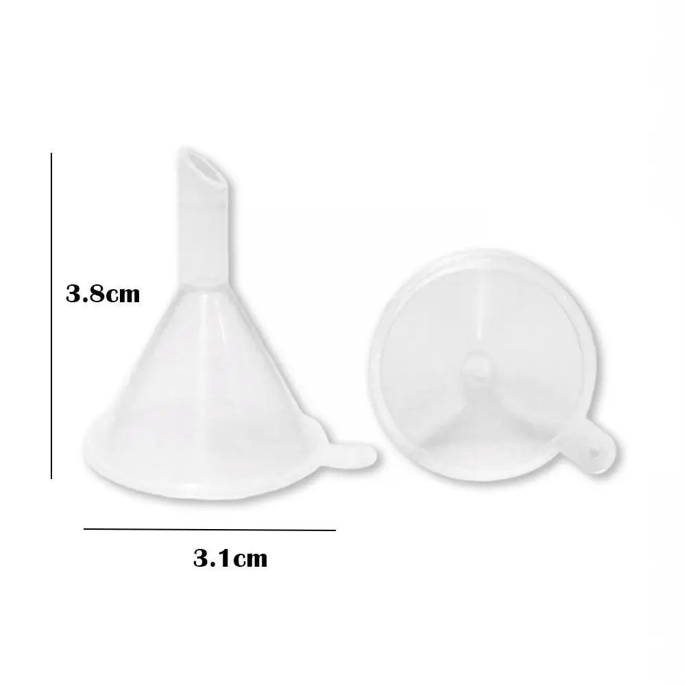10pcs Mini Plastic Funnel Small Mouth Liquid Oil Funnels Tools Tools Makeup Dispensing School Supplies Toner Laboratory Per D2V0