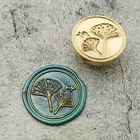 Листьев гинкго билоба (фасовка по набор восковых печатей-приглашение на свадьбу сургучом Наборы-специальная печать Персонализированные конверт сургучная печать