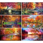 Алмазная живопись пейзаж, полноразмерная квадратнаякруглая Алмазная вышивка 5D, Набор для вышивки крестиком, домашний декор