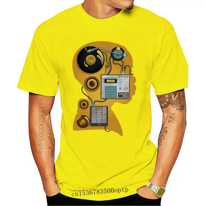 

Мужские дизайнерские черные футболки J Dilla Electronic Design Custom Retro Music