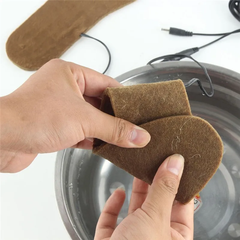 

New Fashion Hot Sale 1 Pair USB Electric Powered Heated Insoles For Shoes Boots Keep Feet Warm Solid Women Men Unisex Insoles