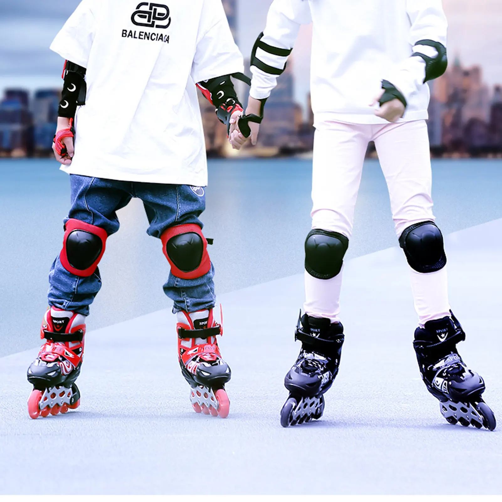 Детские роликовые коньки Flash одноколесные в линию регулируемый размер для мужчин