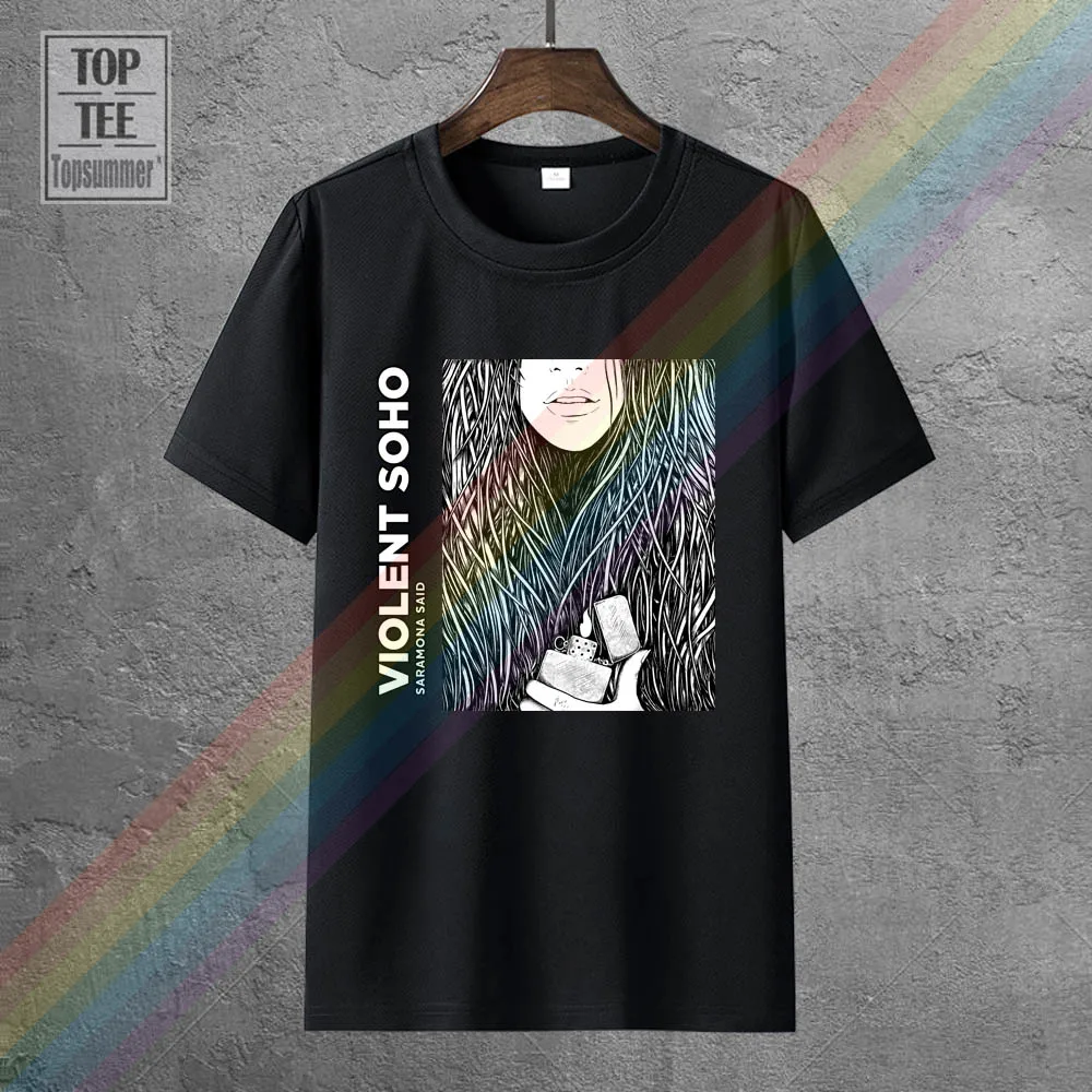 Funny Shirts Crew Neck Short Sleeve Gift Violent Soho Shirts For Men