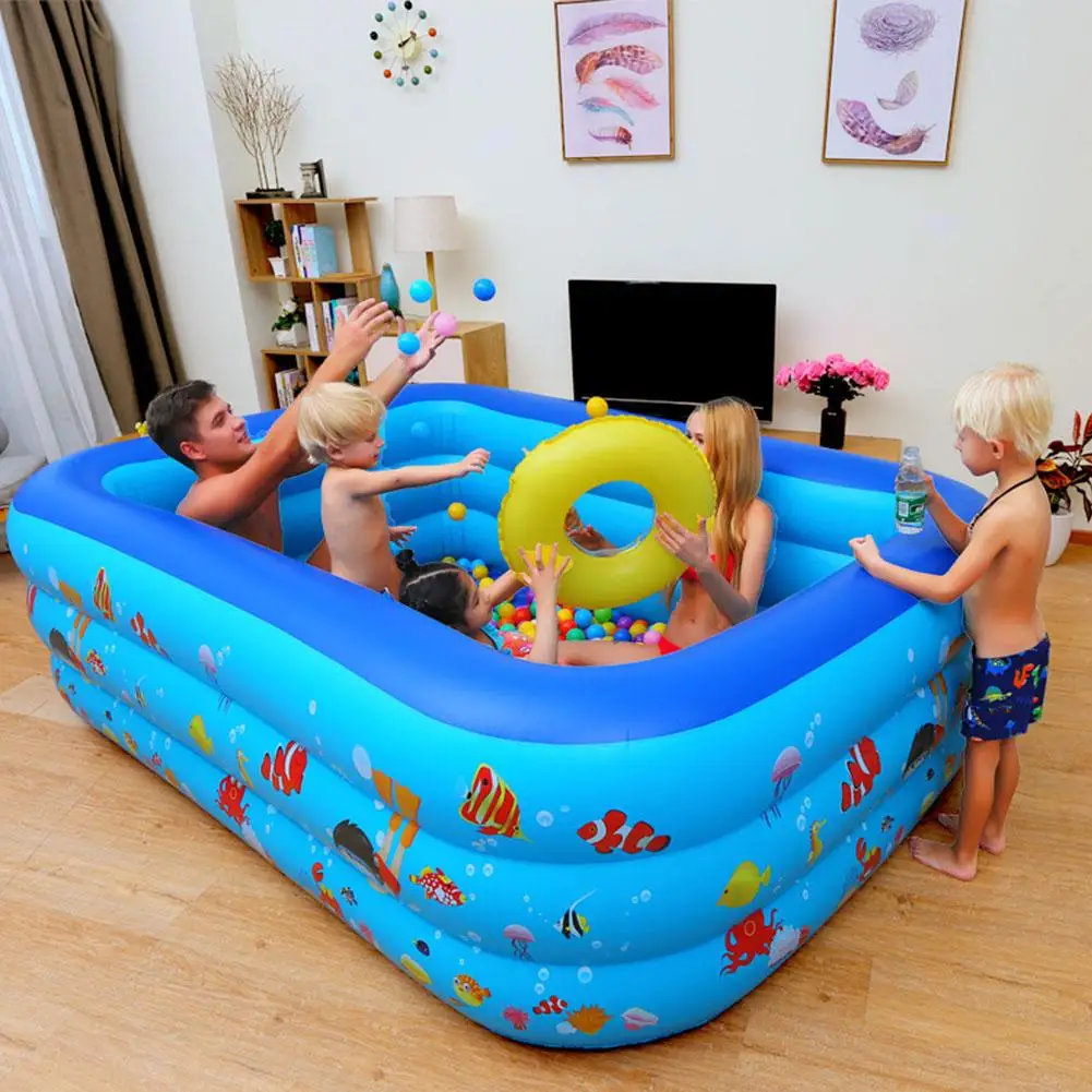 Детский надувной бассейн детский квадратный большого размера для дома | Мать и