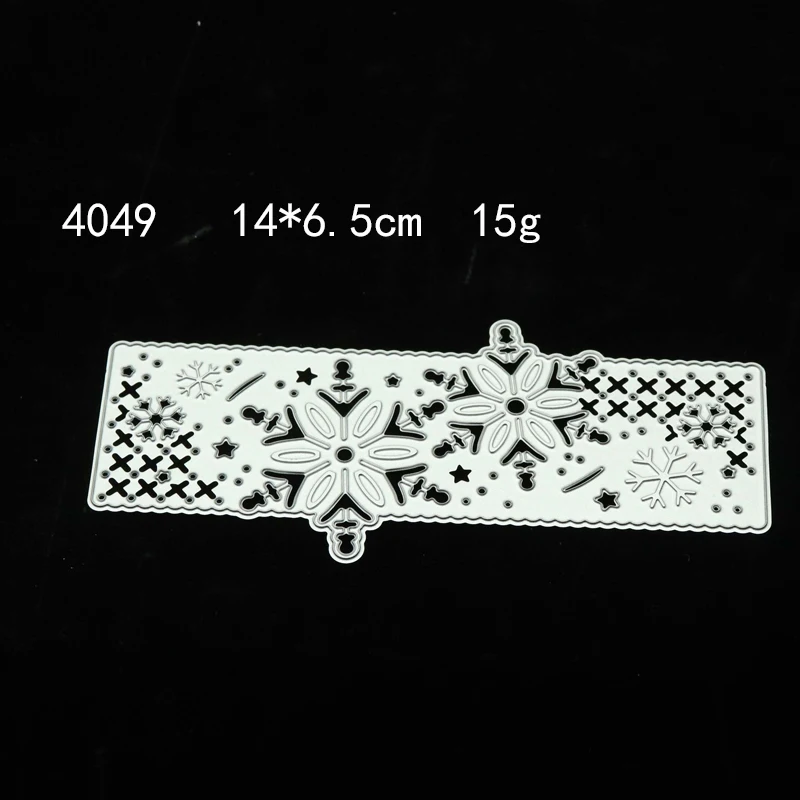 

JC 2021 New Metal Cutting Dies Snowflakes Rectangle Background Scrapbook Decorative Embossing DIY Make Stencil Craft Mold Decor