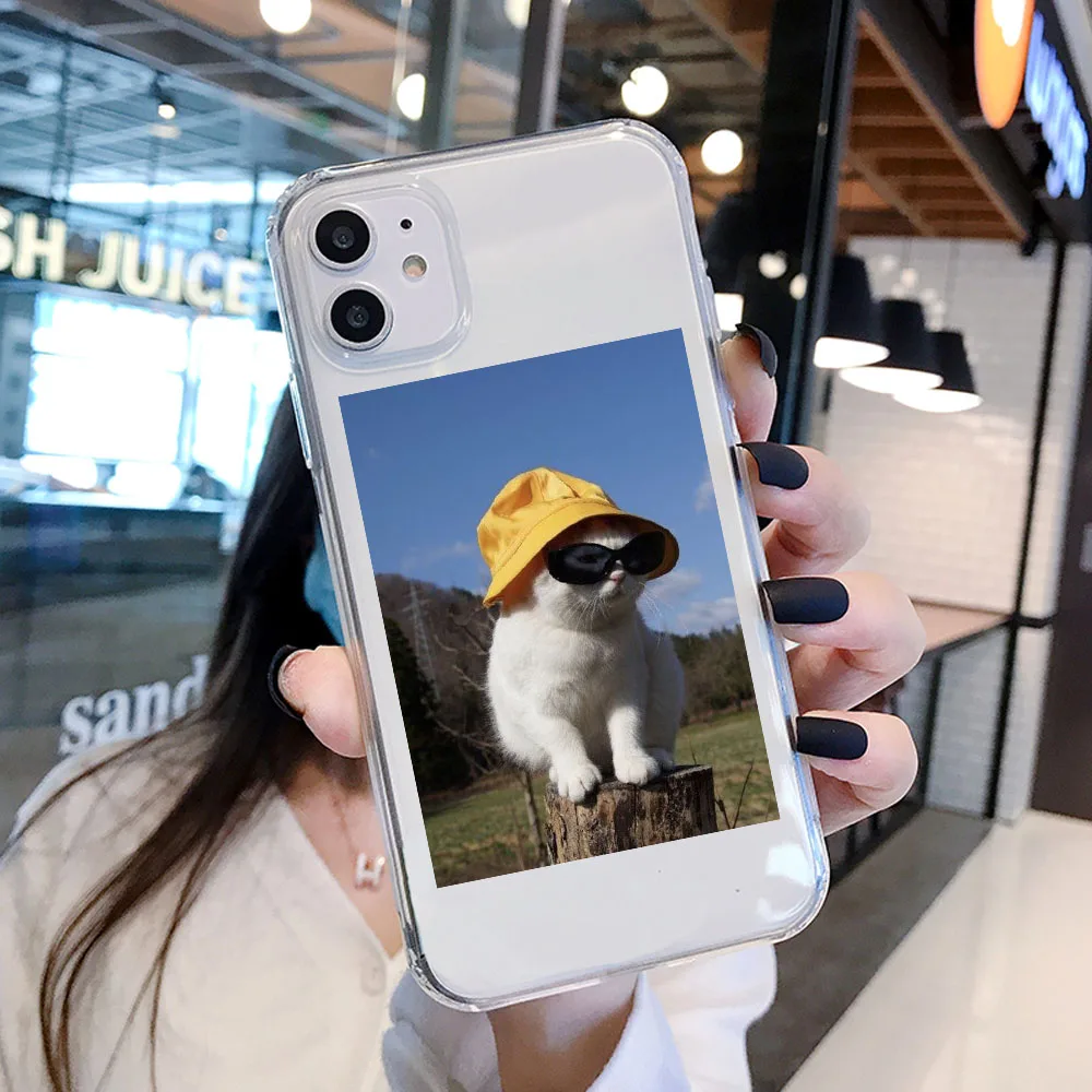 Силиконовый прозрачный чехол для iPhone 12 11 Pro XS Max XR X SE 2020 с милыми кошками собаками