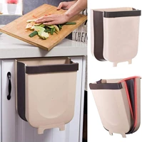 foldable waste bin hanging trash can collapsible easy clean indoor kitchen food compost bucket under countertop sink