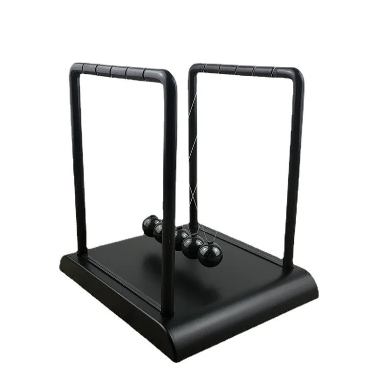 

All Black Newton Pendulum Physical Model Newton Cradle Office Desk Decoration Accessories Study Desk Toys Xmas Gift For Children