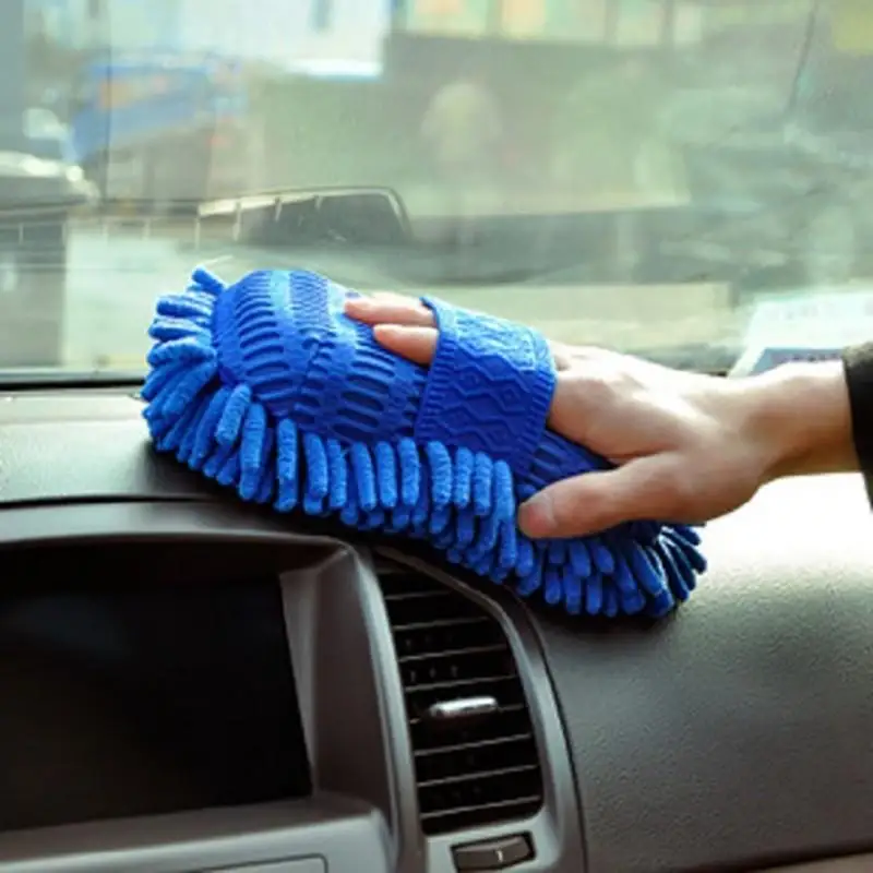 

Superfine Fiber Coral Velvet Car Washing Sponge Gloves Creative Design Microfiber Soft Car Cleaning Brushes With Elastic Belt