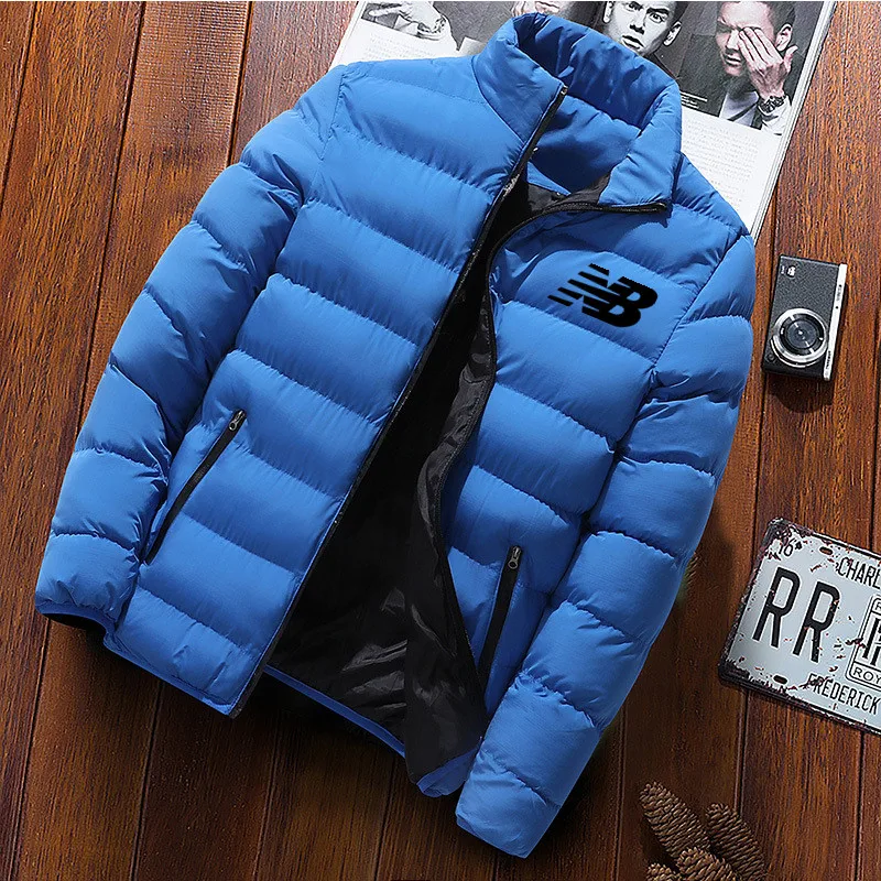 

2021 new men's winter thick jacket men's warm printing parka coat stand-up collar down jacket men's lightweight warm jacket