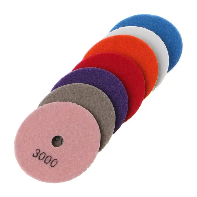 Шлифовальные диски 7 шт./лот 4 &quotвлажная алмазная полировальная пластина для