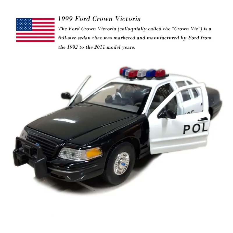 WELLY 1/24 масштабная модель автомобиля игрушки полиция Ver. 1999 Ford Crown Victoria автомобиль из литого металла модель игрушки для подарка/коллекции/детей
