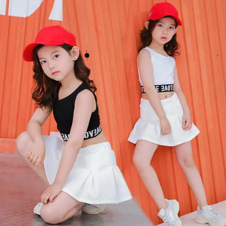 Lovely Casual Two-Piece Kids Crop Top Skirt Set for Girls, Summer Clothes for Ages 3-16 Years image 4