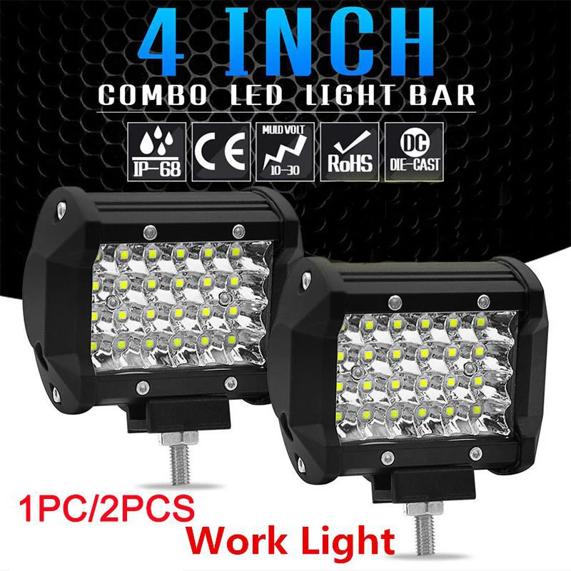 Комплект светодиодсветильник противотуманных фар для грузовиков лодок 12/24 В 1/2