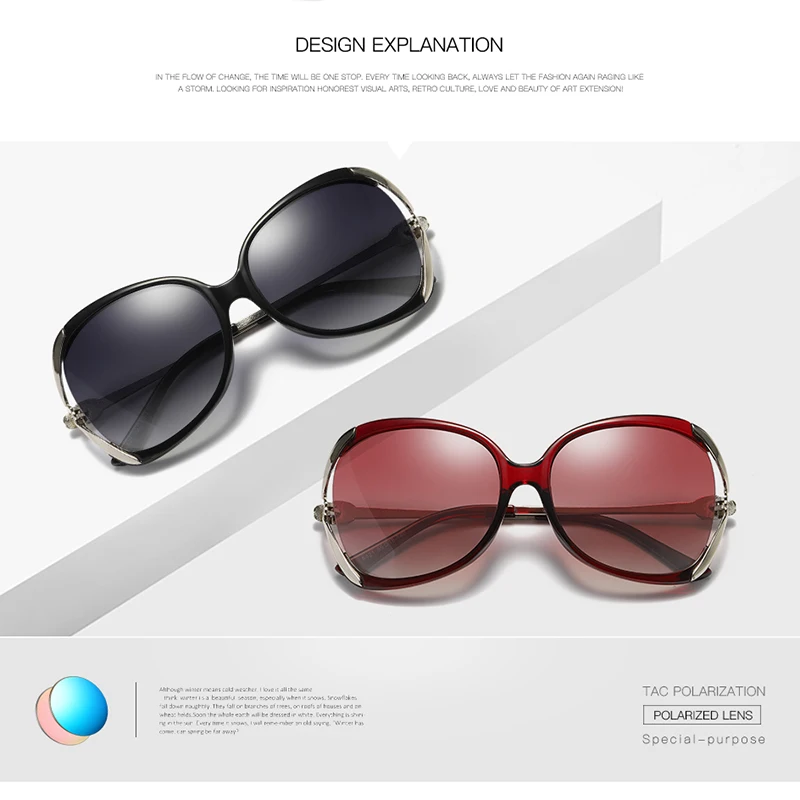 Женские солнцезащитные очки с поляризацией в стиле ретро|Женские очки| |