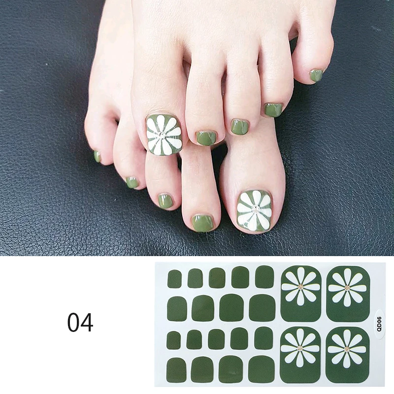 1 шт. наклейки для ногтей с полным покрытием водонепроницаемые Модные носочки