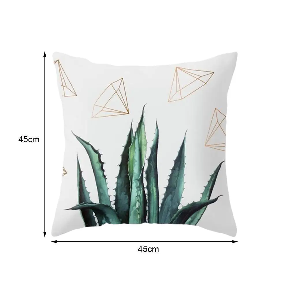 

45*45cm Tropical Plant Style Pillow Pillow Case Peach Sofa Skin Home Decoration Case Pillow Cushion Z0A4