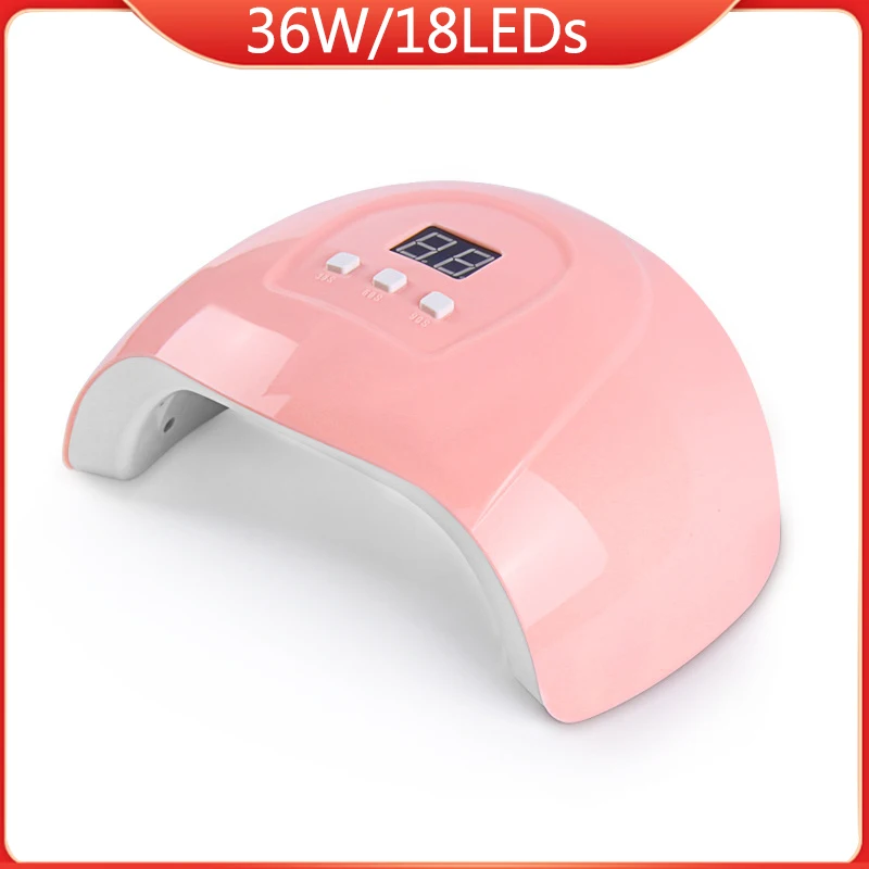 

36W Nail Dryer for Nail Gel UV Lamp for Manicure Drying Gel Nail Polish LED Nail Lamp With 3 Timing Display Nail Art Lamp USB