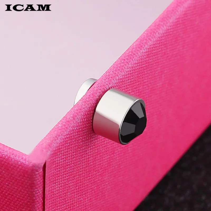 ICAM 1 Pair Trendy Crystal Stud Earrings multicolor Rhinestone Magnet for Men Women No Pierced Hole | Украшения и аксессуары