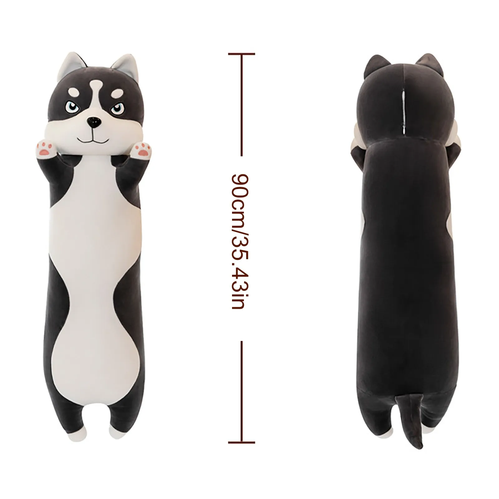 

Pillow Cushion Hus ky Plush Toy Doll Hugging Pillow Cute Dog Long Striped Soft Stuffed Sleeping Funny Animal Plush Toys Juguetes