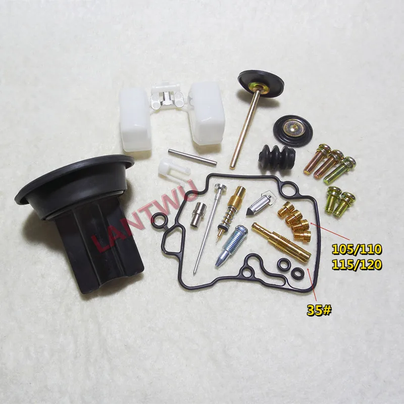 (1 комплект $16,5) KT CVK24 с насосом ускорения, набор для Ремонта Карбюратора включает в себя диафрагменный Плунжер в сборе с 4-миллиметровым резьбовым основным струем
