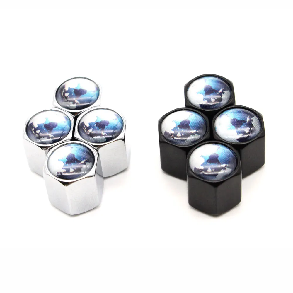 4 Pcs/Set Zinc Alloy Earth Style Tire Valve Stem Cap Wheel Air Caps for Auto Cars | Автомобили и мотоциклы