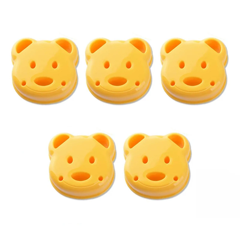 

5Pcs Bear Shape Sandwich Mold Cutter, Bread Sandwich Shapers Maker for Kids