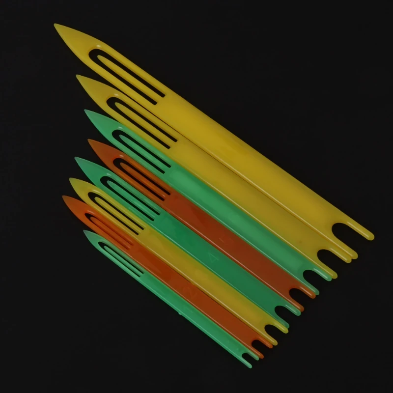 8pcs/Set Fishing Netting Needle Repair Net Line Plastic Shuttles Mending Weaving Y51D | Tools