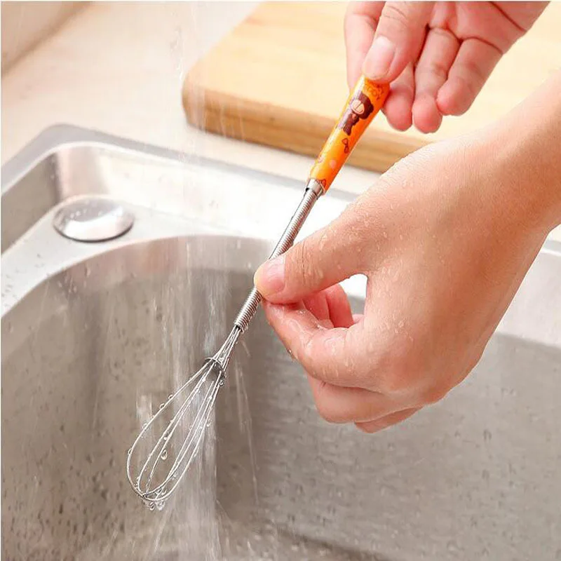 

Fashion cartoon bear ceramic handle 304 stainless steel whisk egg beater kitchen cake baking mixer kitchen gadgets