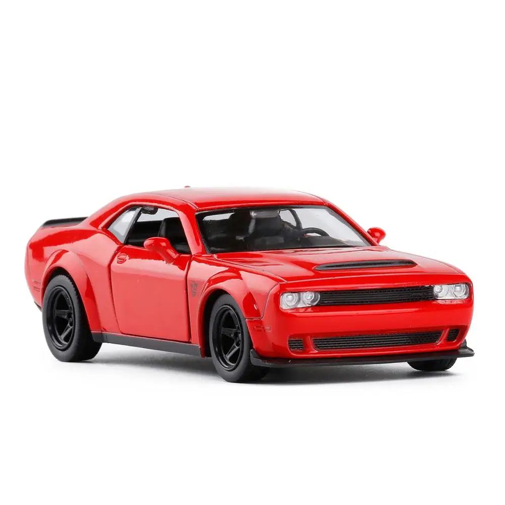 1/36 масштаб Dodge Challenger SRT игрушка демон отлитый под давлением модель с тяговым
